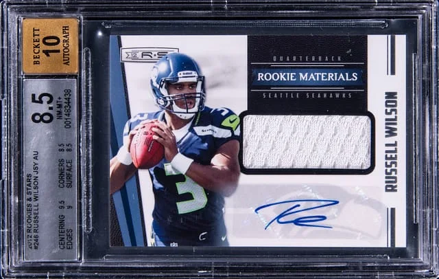 2012 Panini Russell Wilson Rookies & Stars Jersey Autograph #246 card image