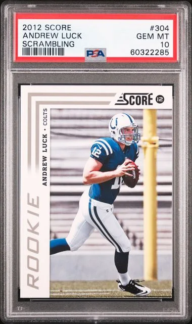 2012 Panini Score Andrew Luck Scrambling #304 card image