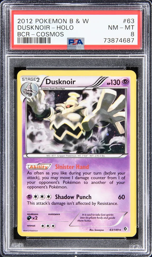 2012 Pokemon B & W BCR - Cosmics - Holo Dusknoir #63 card image