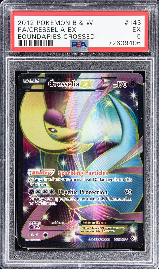 2012 Pokemon B & W Boundaries Crossed Cresselia EX #143 card image