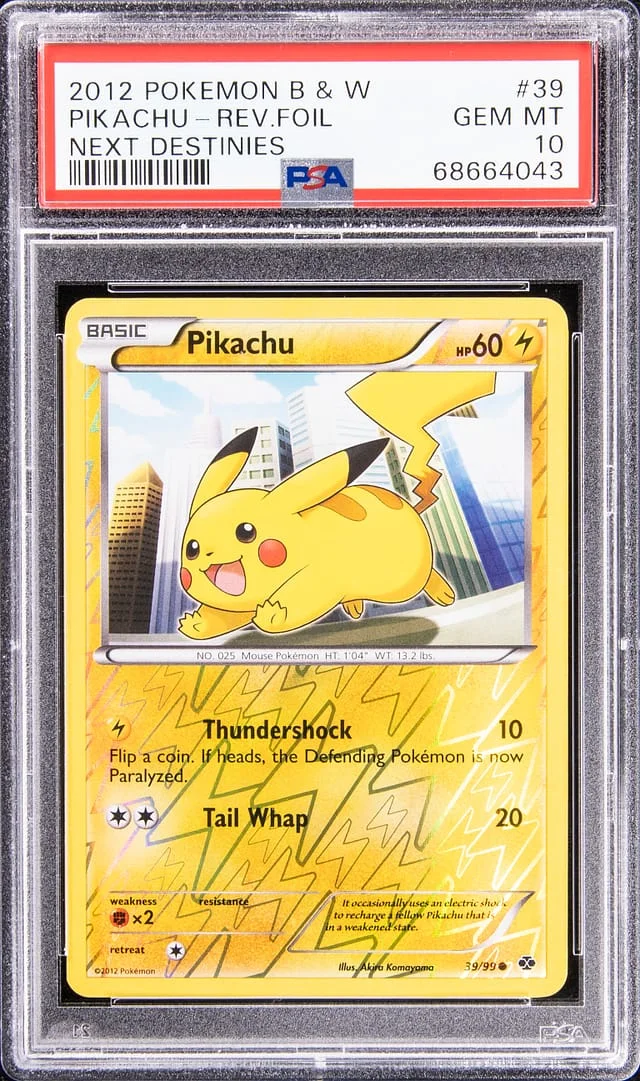 2012 Pokemon B & W Next Destinies Reverse Foil Pikachu #39 card image