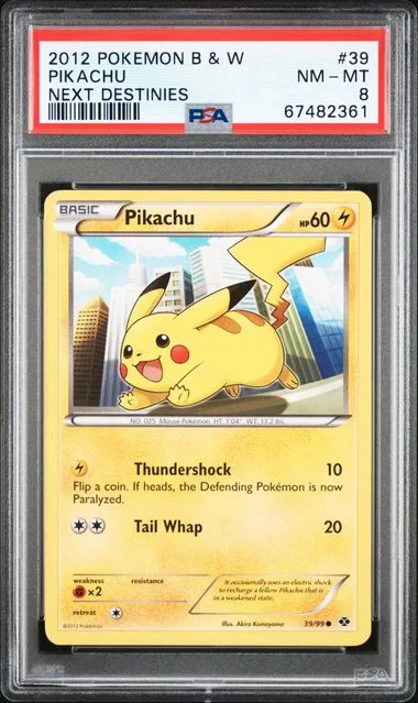 2012 Pokemon Black and White Next Destinies Pikachu #39 card image
