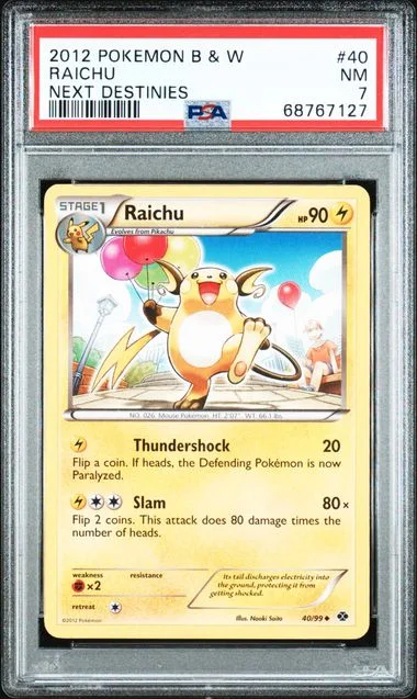 2012 Pokemon Black and White Next Destinies Raichu #40 card image