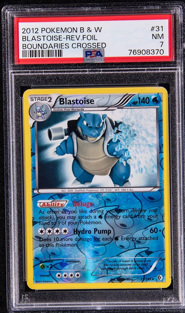 2012 Pokemon Black & White Boundaries Crossed Reverse Foil Blastoise #31 card image