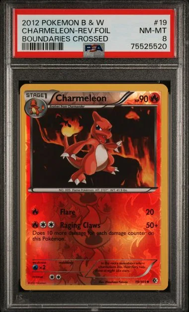 2012 Pokemon Black & White Boundaries Crossed Reverse Foil Charmeleon #19 card image