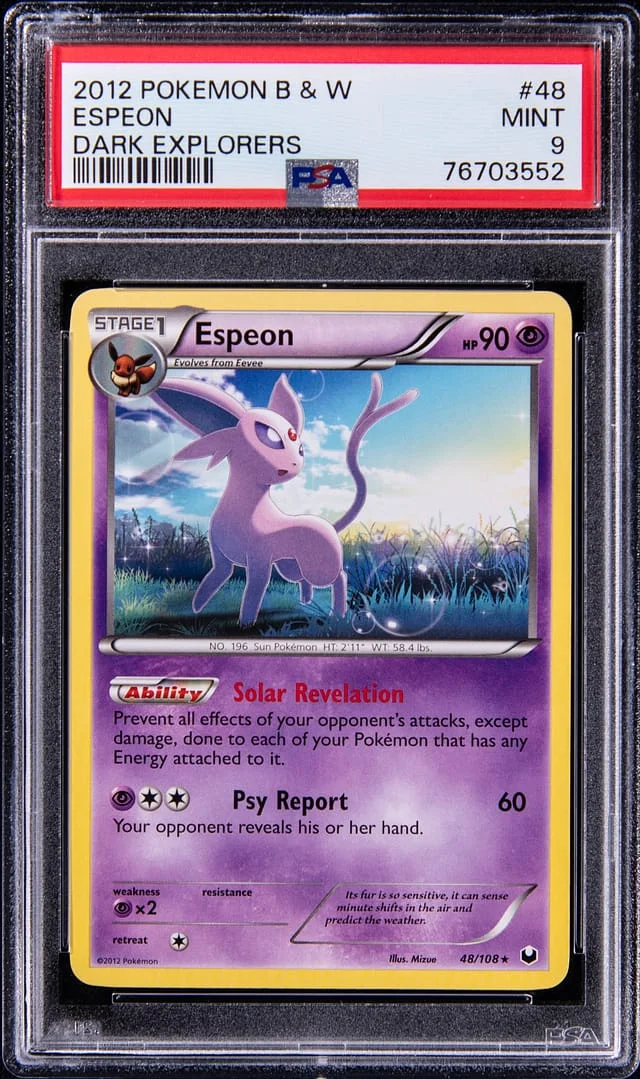 2012 Pokemon Black & White Dark Explorers Espeon #48 card image