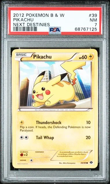 2012 Pokemon Black & White Next Destinies Pikachu #39 card image