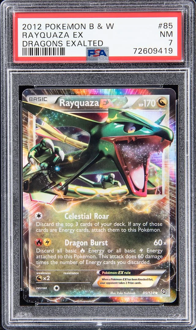 2012 Pokemon B&W Dragons Exalted Rayquaza EX #85 card image