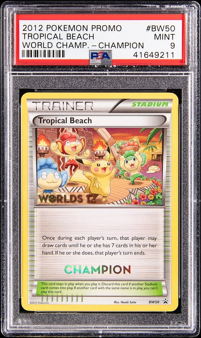 2012 Pokemon Promo World Championships Champion Tropical Beach #BW50 card image