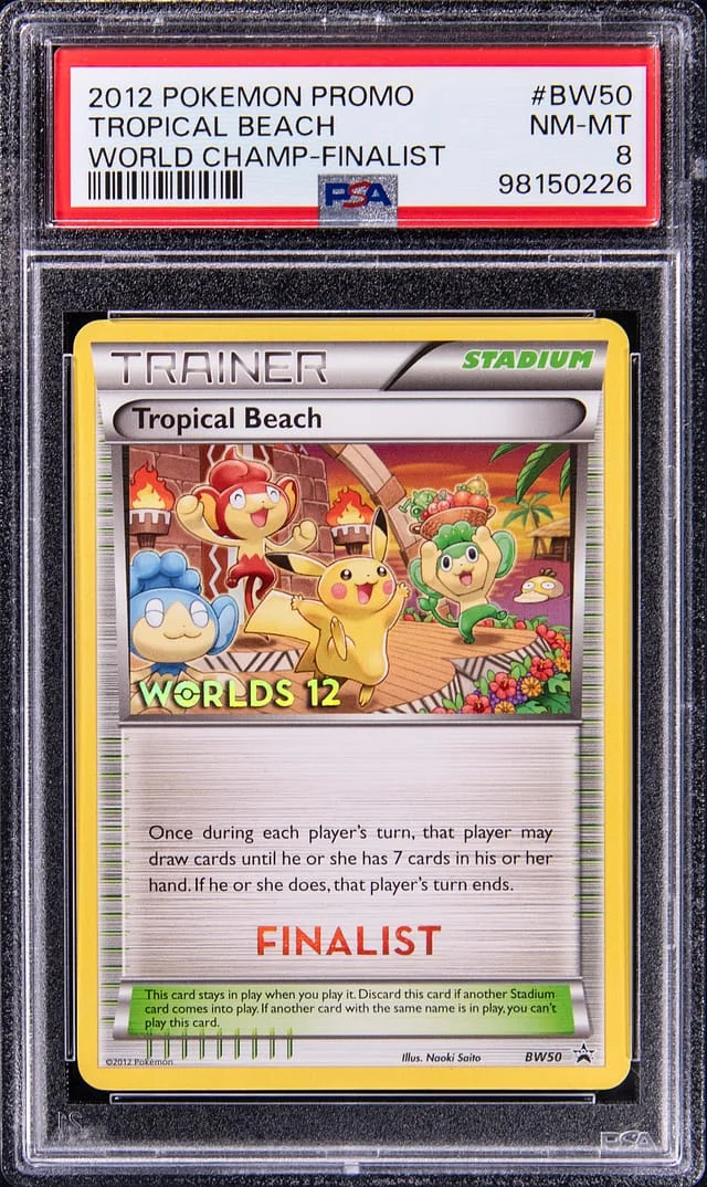 2012 Pokemon Promo World Championships Finalist Tropical Beach #BW50 card image