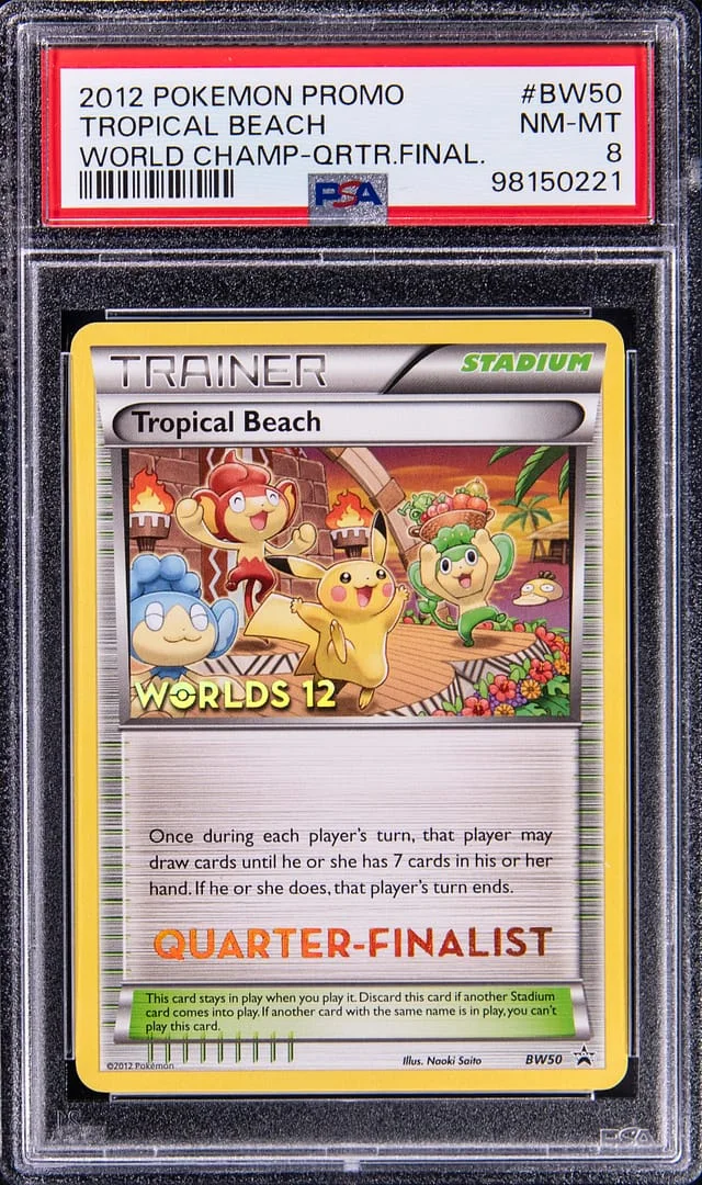2012 Pokemon Promo World Championships Quarter Final Tropical Beach #BW50 card image