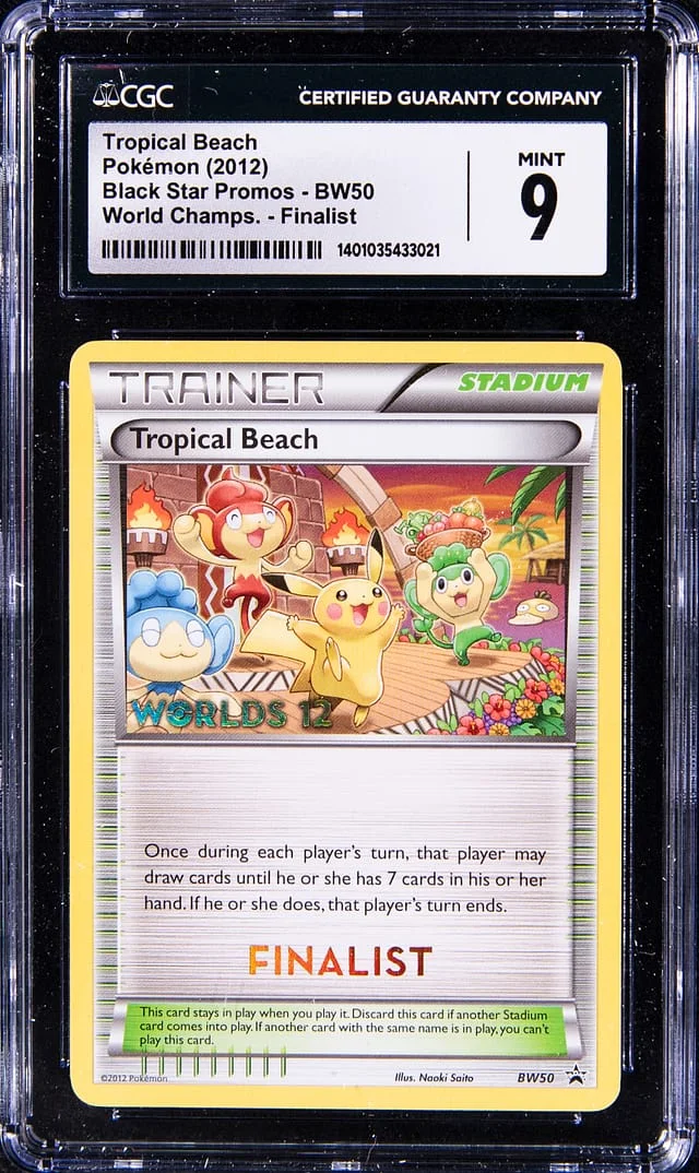 2012 Pokemon World Championships Finalist Promo Tropical Beach #BW50 card image