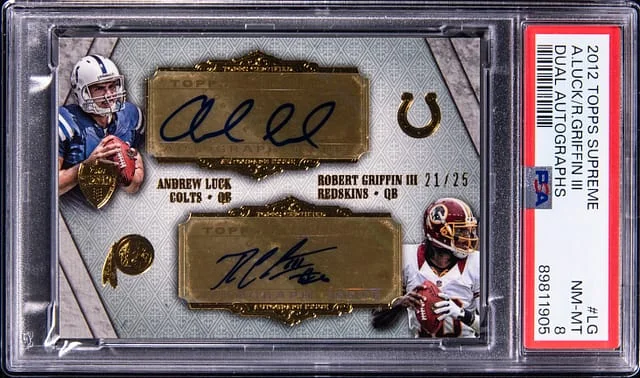 2012 Topps Andrew Luck/Robert Griffin III Supreme Dual Autographs #SDA-LG card image