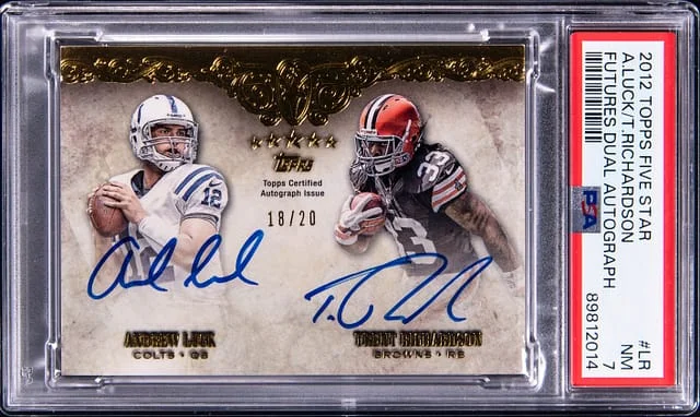 2012 Topps Andrew Luck/Trent Richardson Five Star Futures Dual Autograph #FSFDA-LR card image