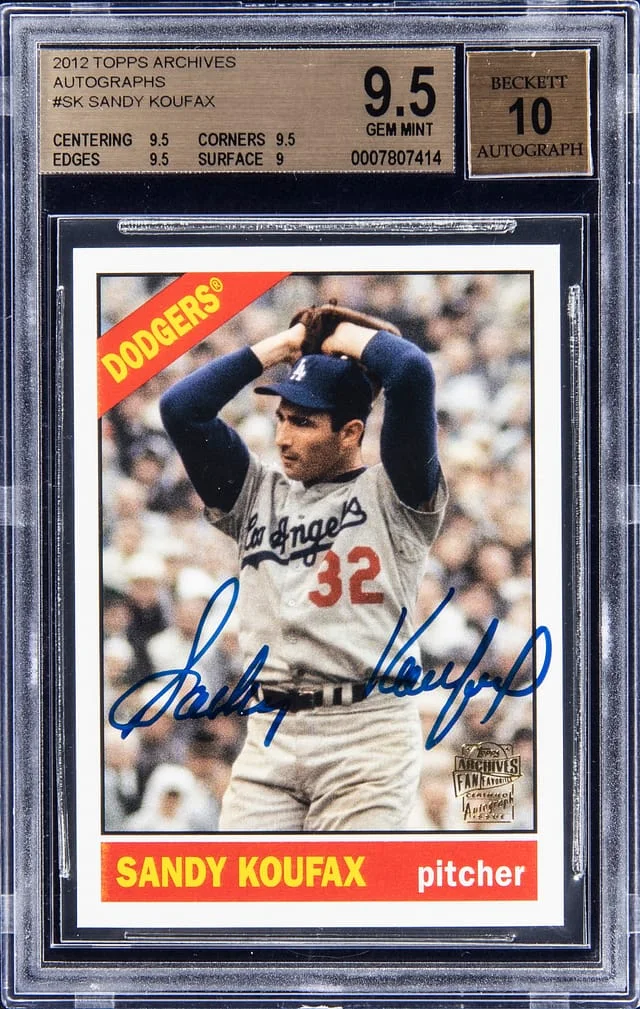 2012 Topps Archives Sandy Koufax Autograph #FFA-SK card image