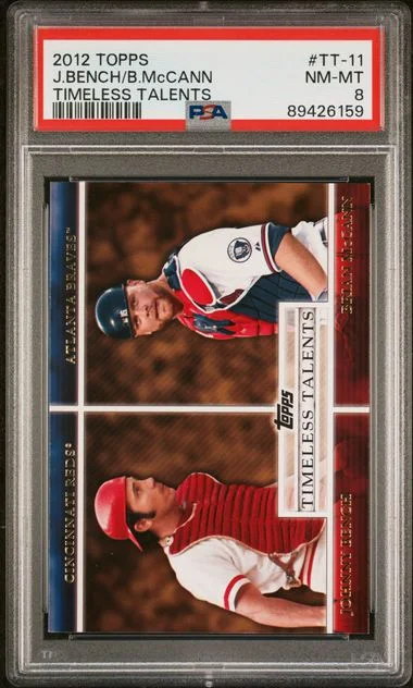 2012 Topps Brian McCann/Johnny Bench Timeless Talents #TT-11 card image