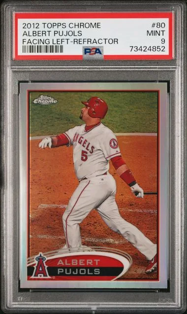 2012 Topps Chrome Albert Pujols Facing Left-Refractor #80 card image