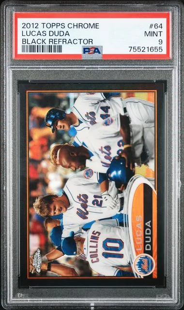 2012 Topps Chrome Black Lucas Duda Refractor #64 card image
