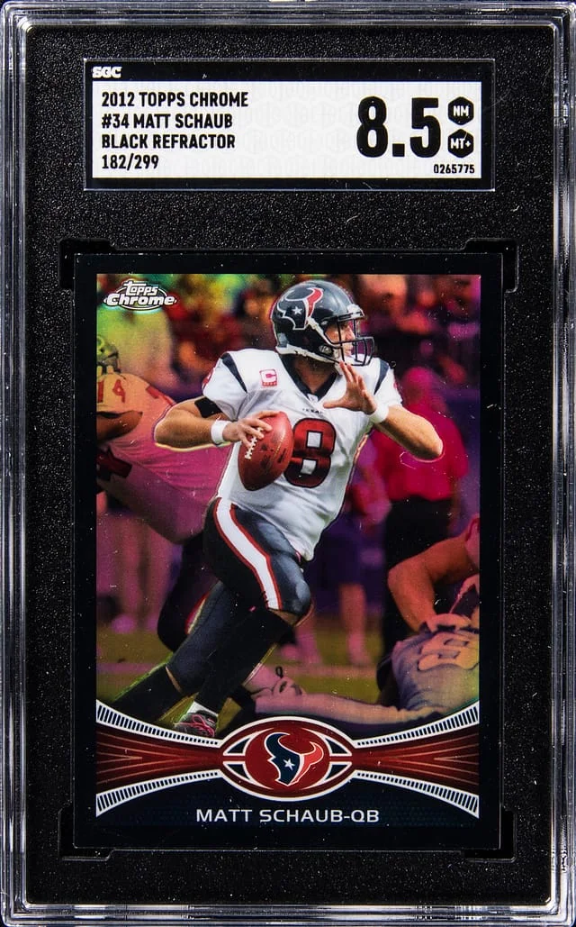 2012 Topps Chrome Black Matt Schaub Refractor #34 card image