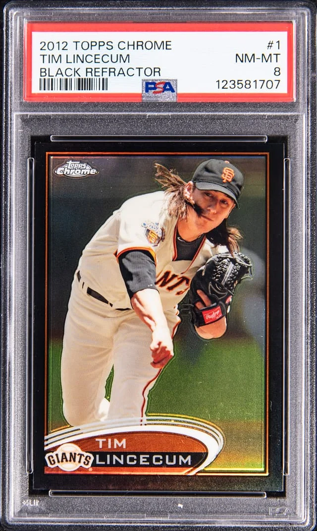 2012 Topps Chrome Black Tim Linececum Refractor #1 card image