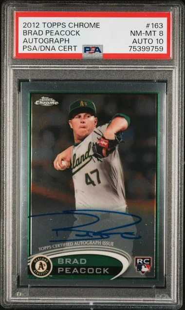 2012 Topps Chrome Brad Peacock Autograph #163 card image