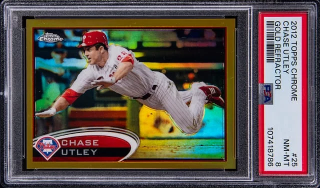 2012 Topps Chrome Chase Utley Gold Refractor #25 card image