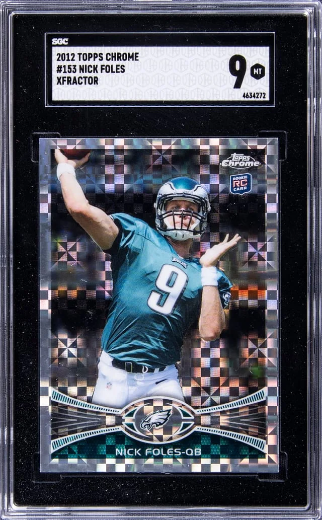 2012 Topps Chrome Football Nick Foles XFractor #153 card image