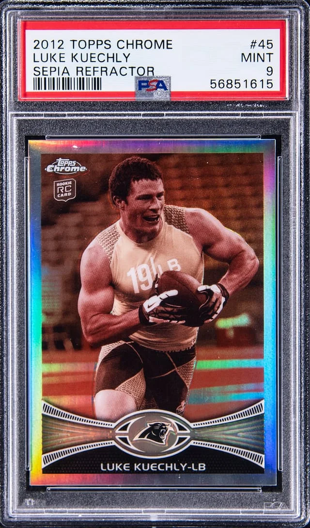 2012 Topps Chrome Luke Kuechly Prism Refractor #45 card image