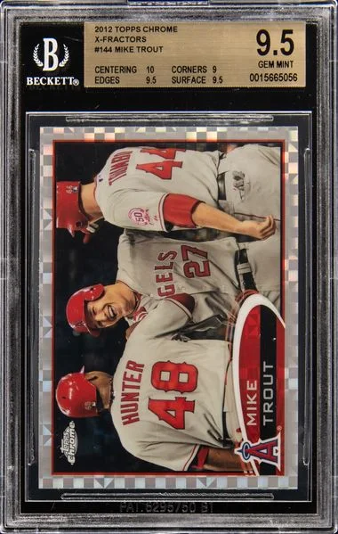 2012 Topps Chrome Mike Trout Gold Refractor #144 card image