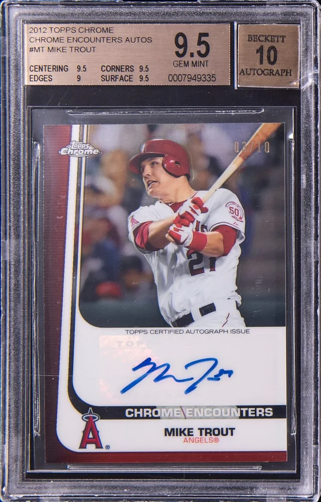 2012 Topps Chrome Mike Trout Encounters Autographs #CE-MT card image