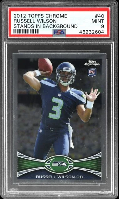 2012 Topps Chrome Russell Wilson, Stands In Background #40 card image