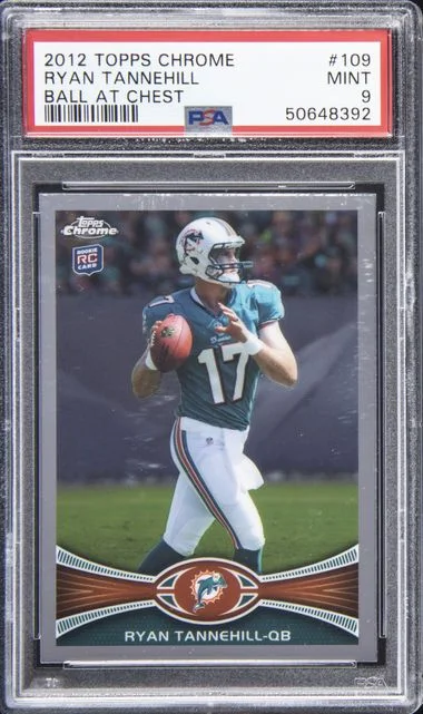 2012 Topps Chrome Ryan Tannehill, Ball At Chest #109 card image