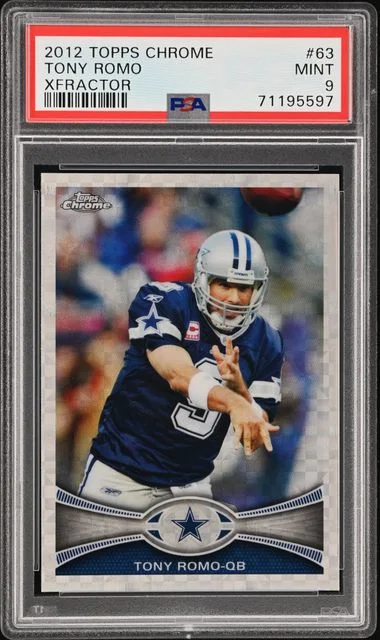 2012 Topps Chrome Tony Romo XFractor #63 card image