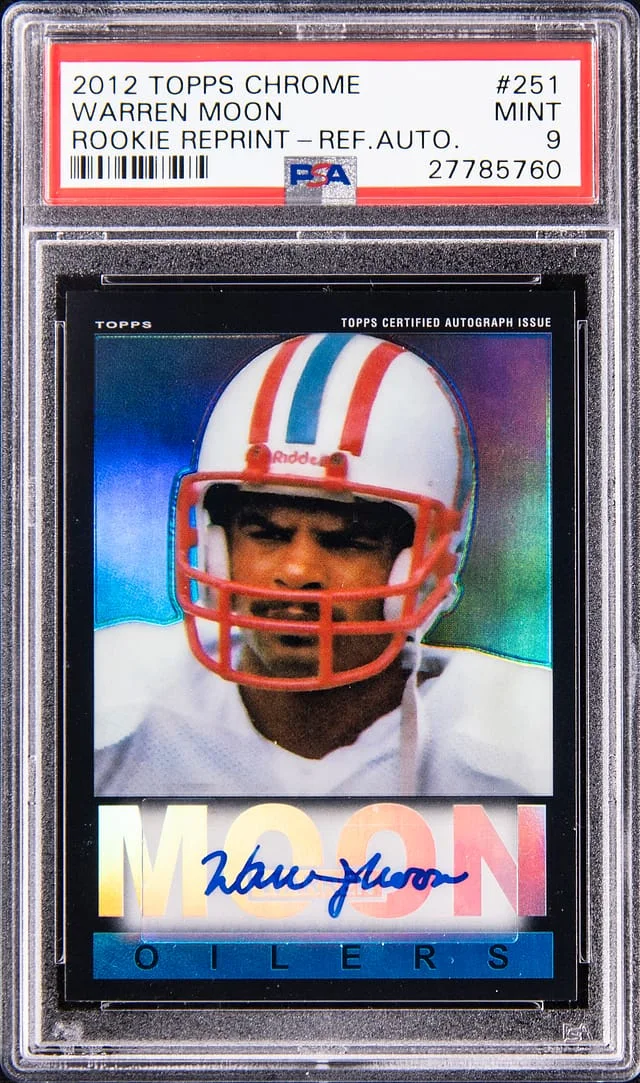 2012 Topps Chrome Warren Moon Reprint Refractor Autograph #251 card image
