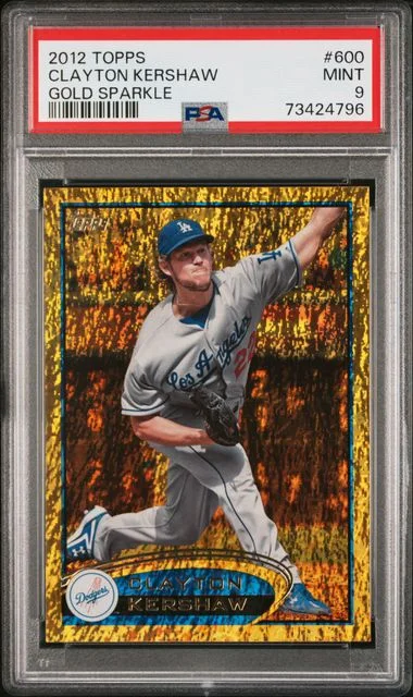 2012 Topps Clayton Kershaw Gold Sparkle #600 card image