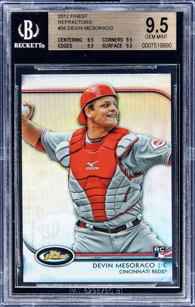 2012 Topps Finest Devin Mesoraco Red Refractors #56 card image