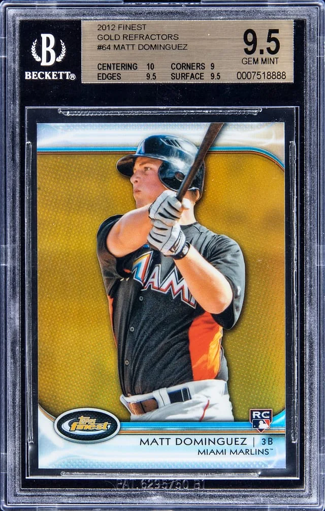 2012 Topps Finest Matt Dominguez Gold Refractors #64 card image