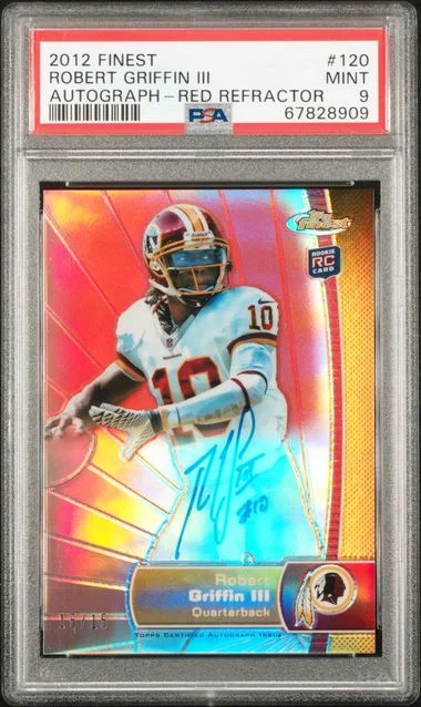 2012 Topps Finest Robert Griffin III Autograph Red Refractor #120 card image