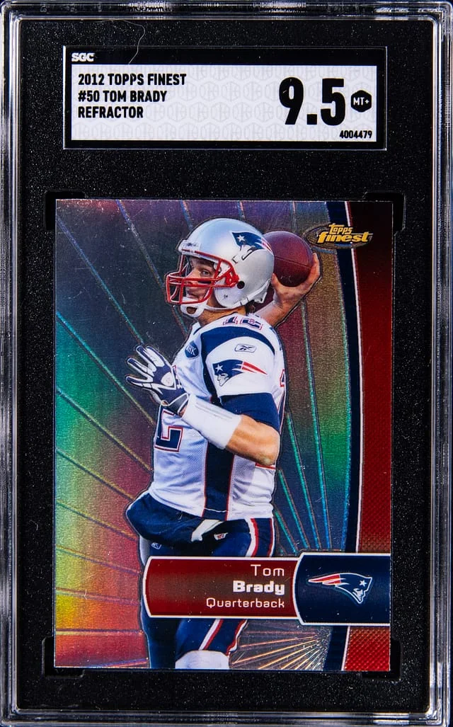 2012 Topps Finest Tom Brady Refractor #50 card image