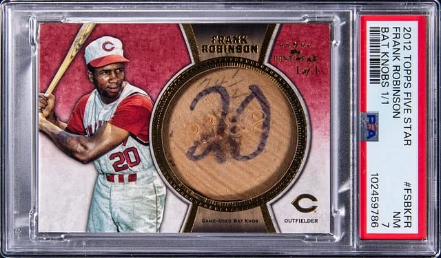 2012 Topps Frank Robinson Game-Used Bat Knob Five Star Bat Knobs #FSBK-FR card image