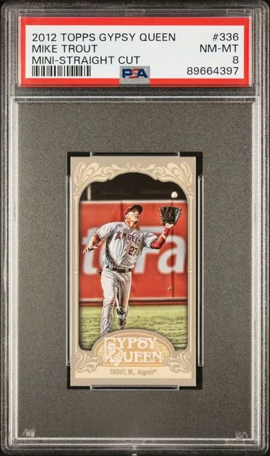 2012 Topps Gypsy Queen Mike Trout Mini-Straight Cut #336 card image