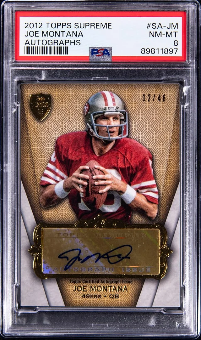 2012 Topps Joe Montana Supreme Autograph #SA-JM card image