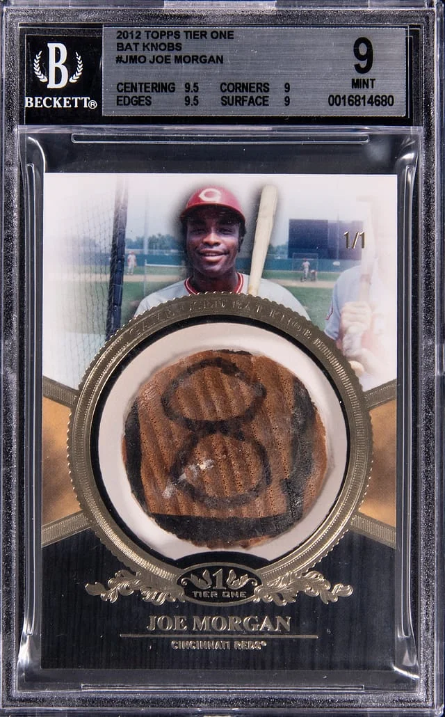 2012 Topps Joe Morgan Tier One Bat Knob #BK-JMO card image