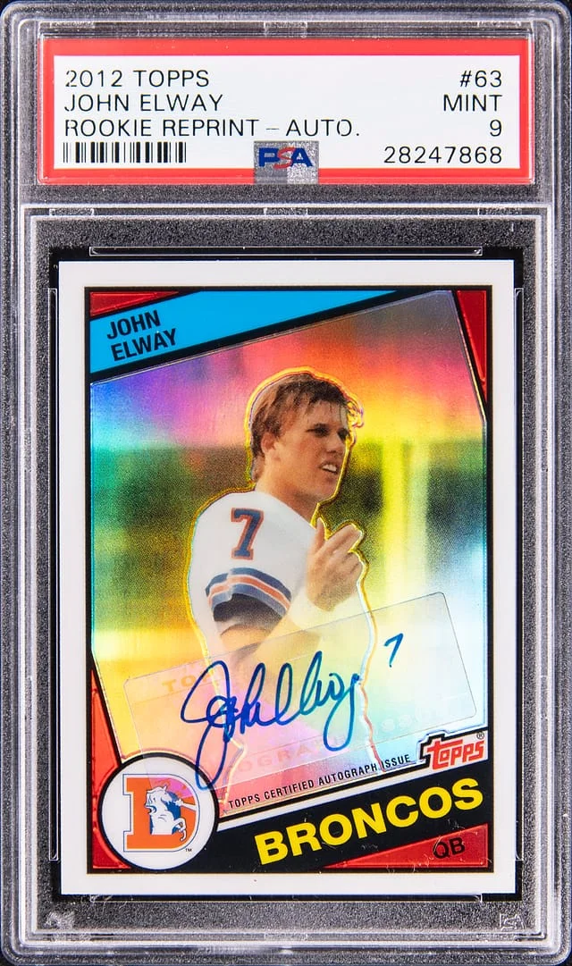 2012 Topps John Elway Reprint Autograph #63 card image