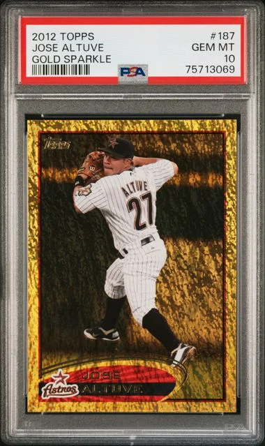 2012 Topps Jose Altuve Gold Sparkle #187 card image