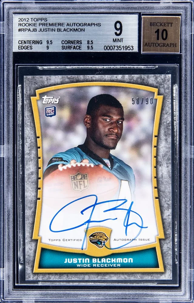 2012 Topps Justin Blackmon Premiere Autographs #RPA-JB card image