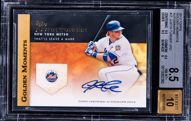2012 Topps Justin Turner Golden Moments Autographs #GMA-JT card image