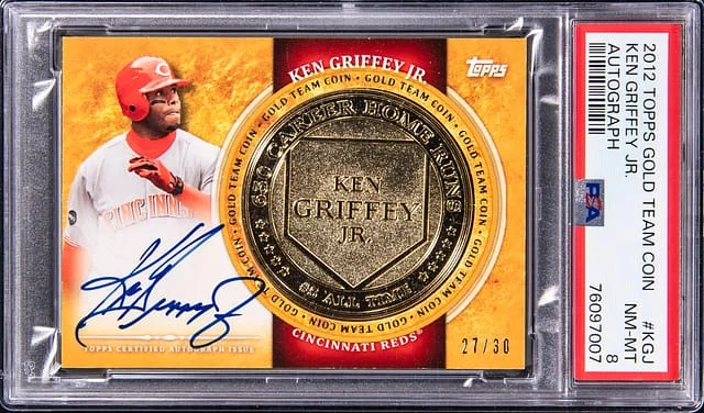 2012 Topps Ken Griffey Jr. Gold Team Coin Autograph #KGJ card image