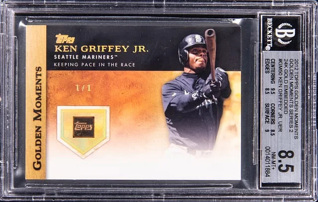 2012 Topps Ken Griffey Jr. UER Golden Moments Golden Moments Series 2 24K Gold Embedded #GM50 card image