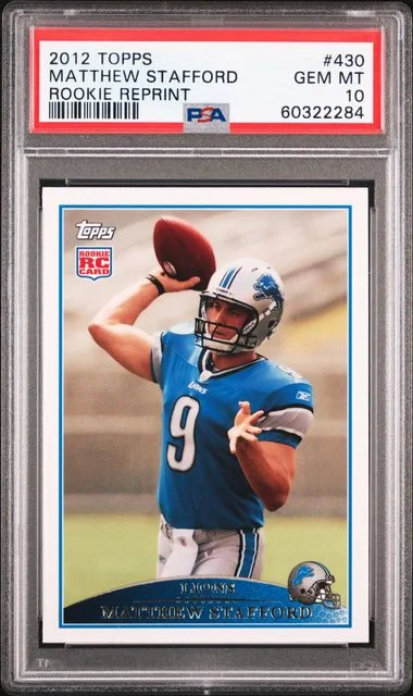 2012 Topps Matthew Stafford Reprint #430 card image